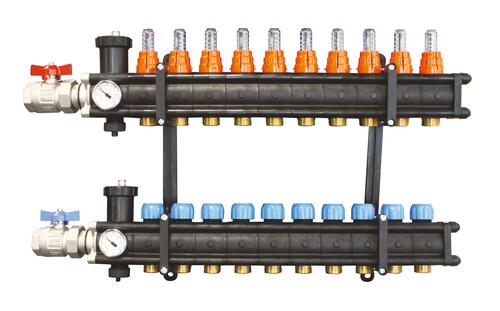 Collecteur PCBT Polyamide - entrées F26/34 - 10 départs 3/4EK